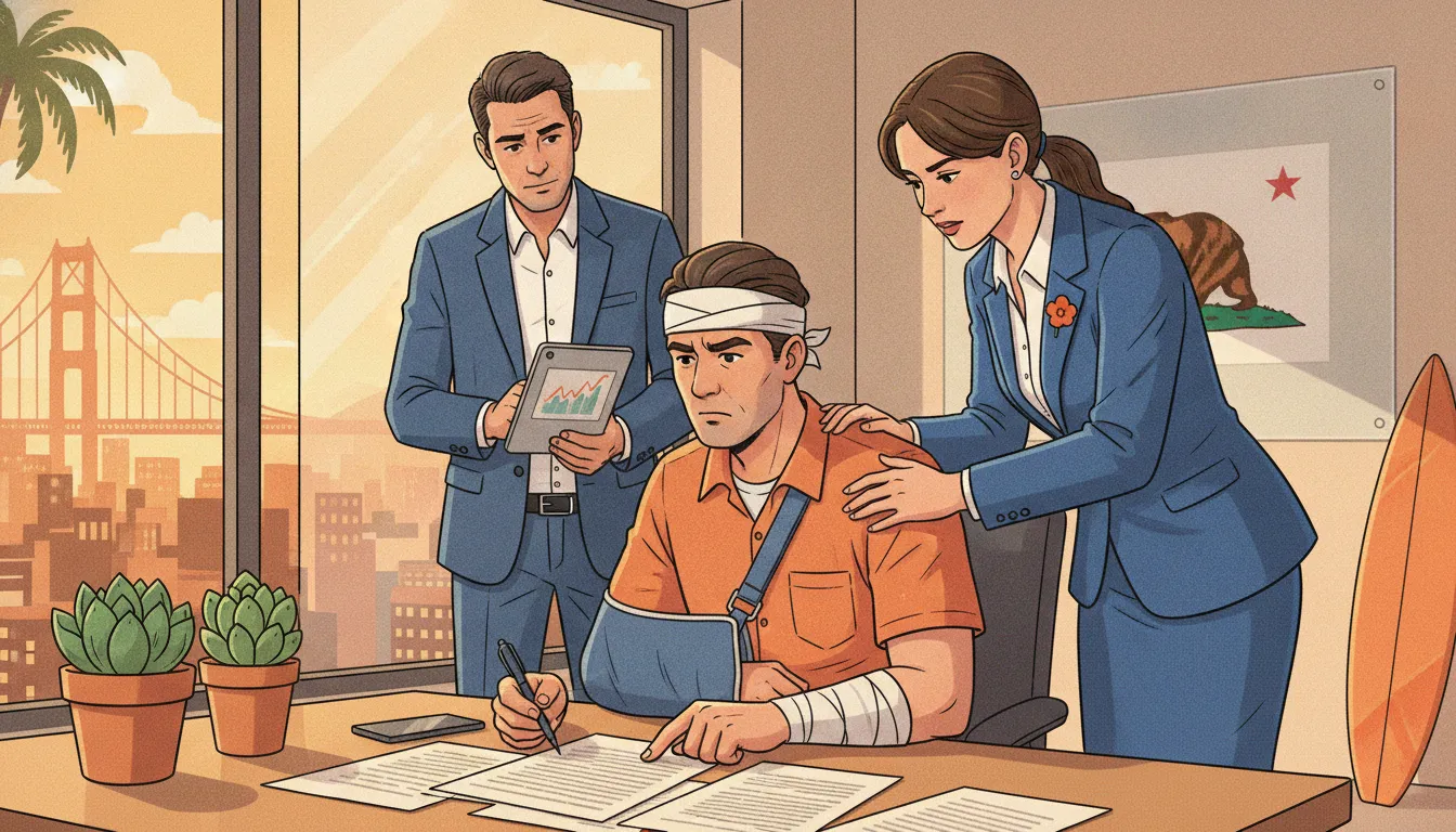 Injured worker reviewing California workers compensation benefits